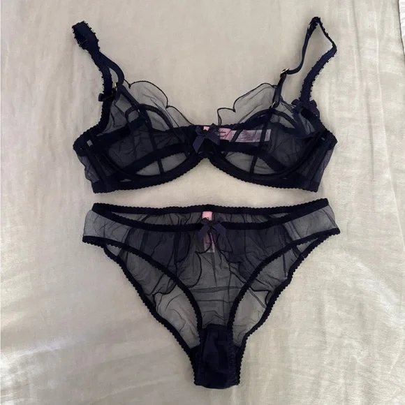 Agent Provocateur Black Sheer Mesh Bra - Picture 1 of 5